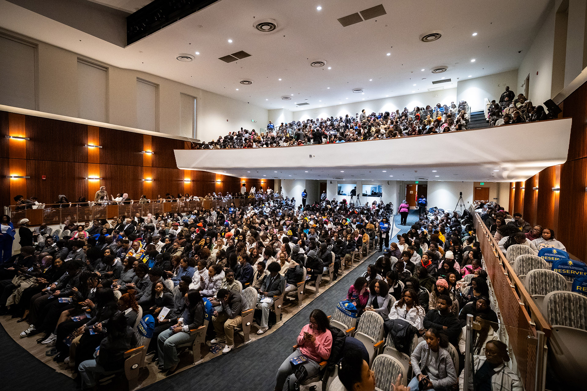 audience in Harrison Auditorium