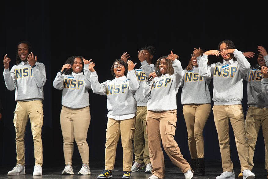 NSP ambassadors on stage